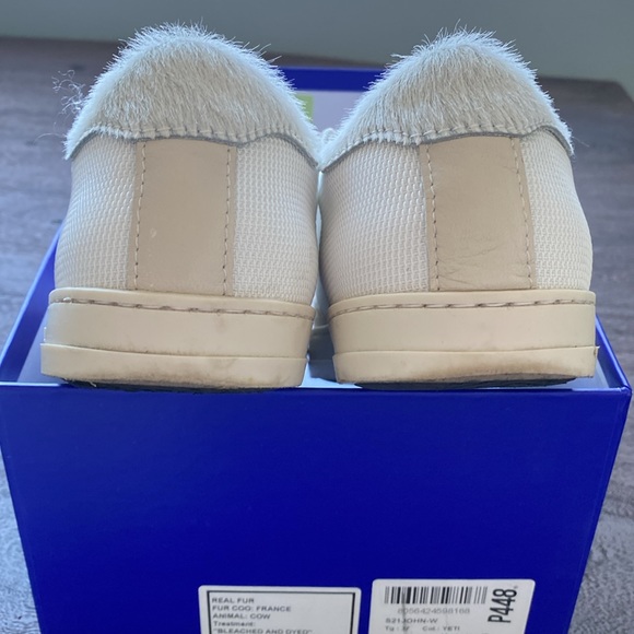 White runners/sneakers, fur trim - Picture 4 of 8